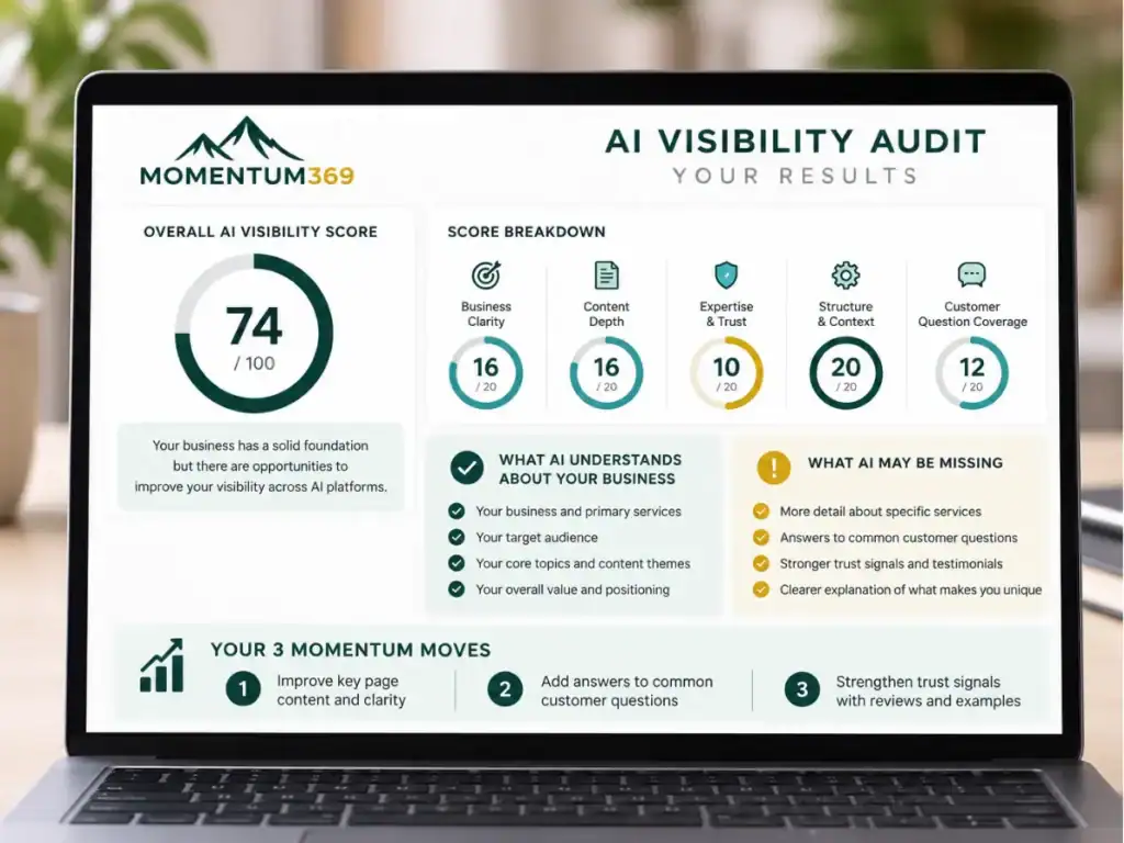 AI Visibility Audit Results – Momentum 369